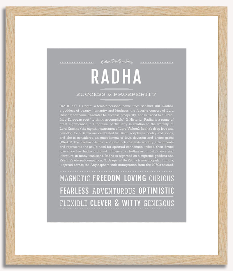 Radha | Name Art Print