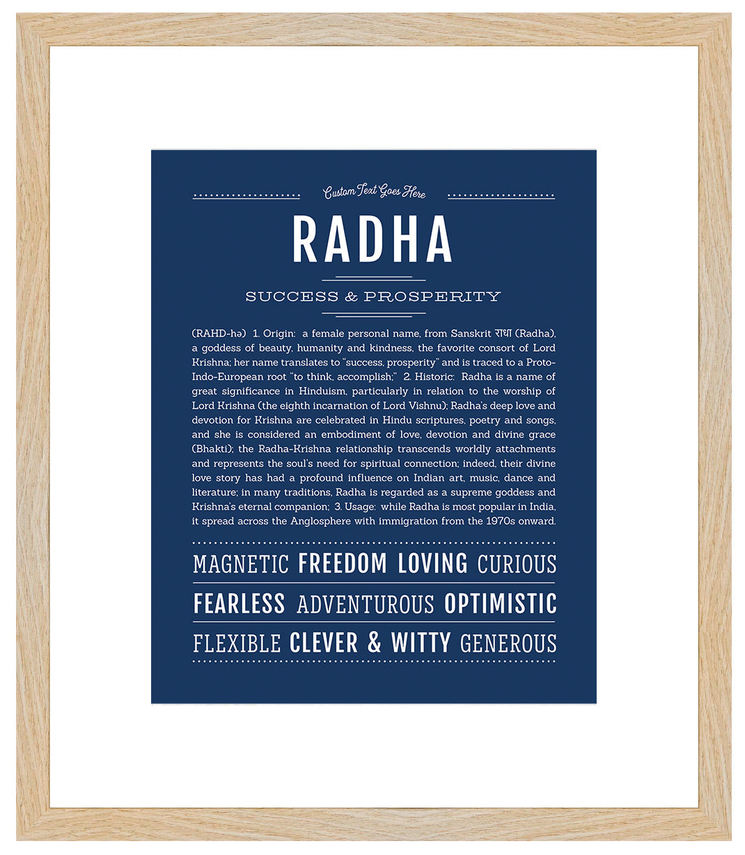 Radha | Name Art Print