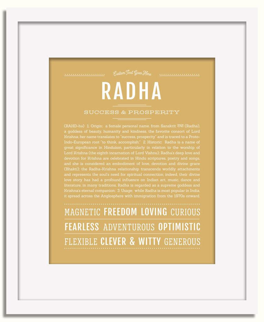 Frame Options | Matte Gold | White Frame, Matted