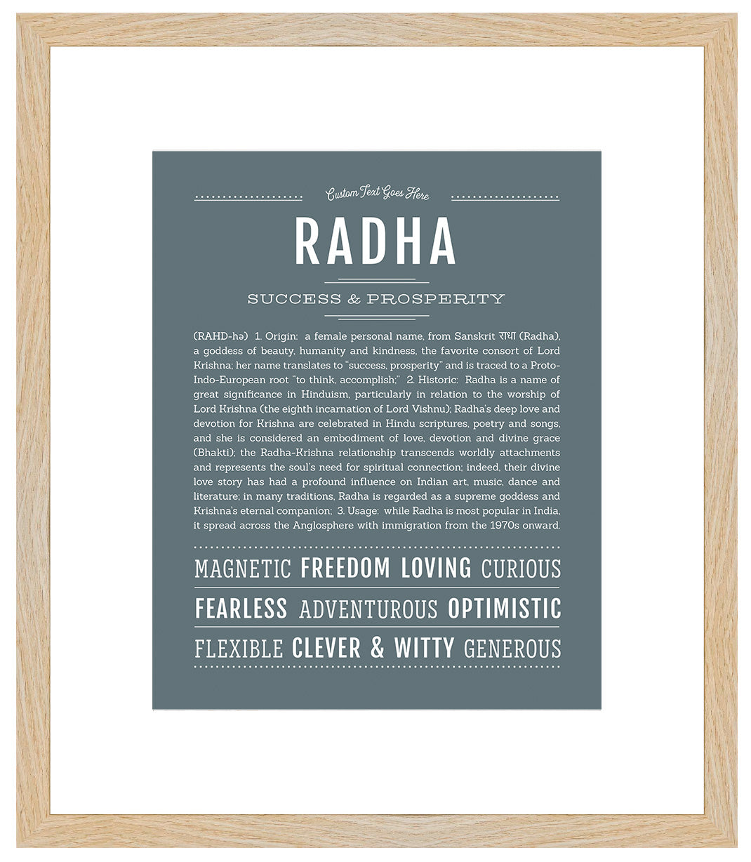 Radha | Name Art Print