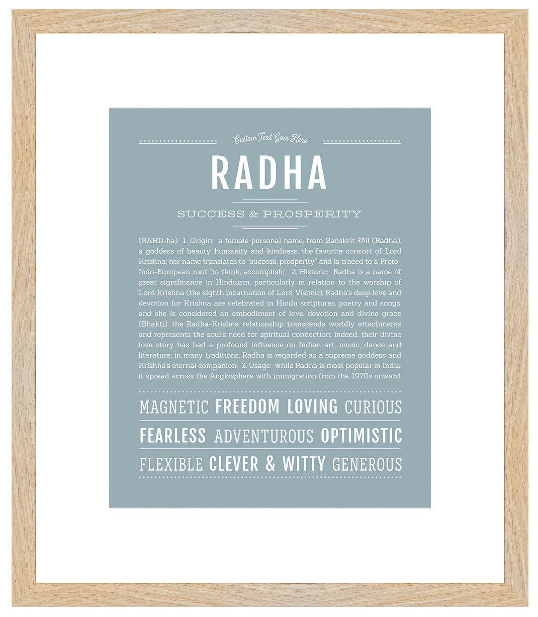 Radha | Name Art Print