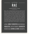 Rae Personalized Name Meaning Art Prints – Name Stories