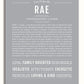 Rae | Name Art Print – Name Stories