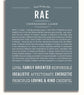 Rae Personalized Name Meaning Art Prints – Name Stories