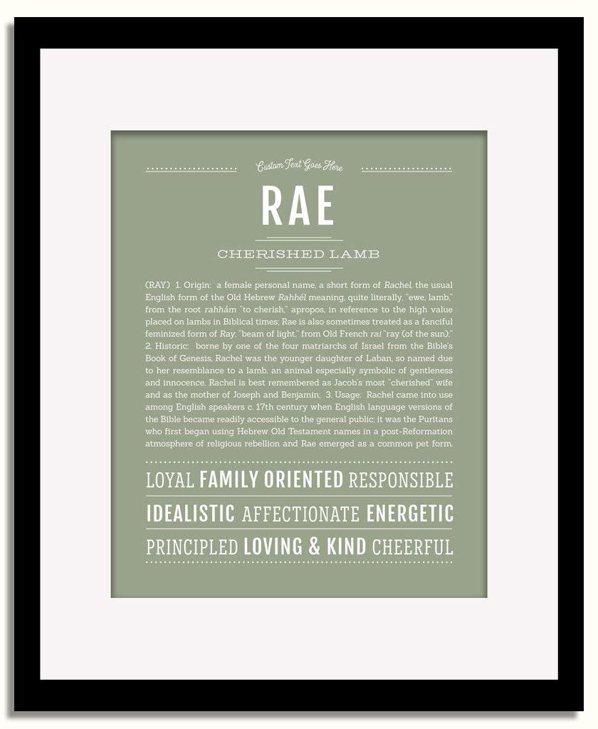 Frame Options | Sage | Black Frame, Matted