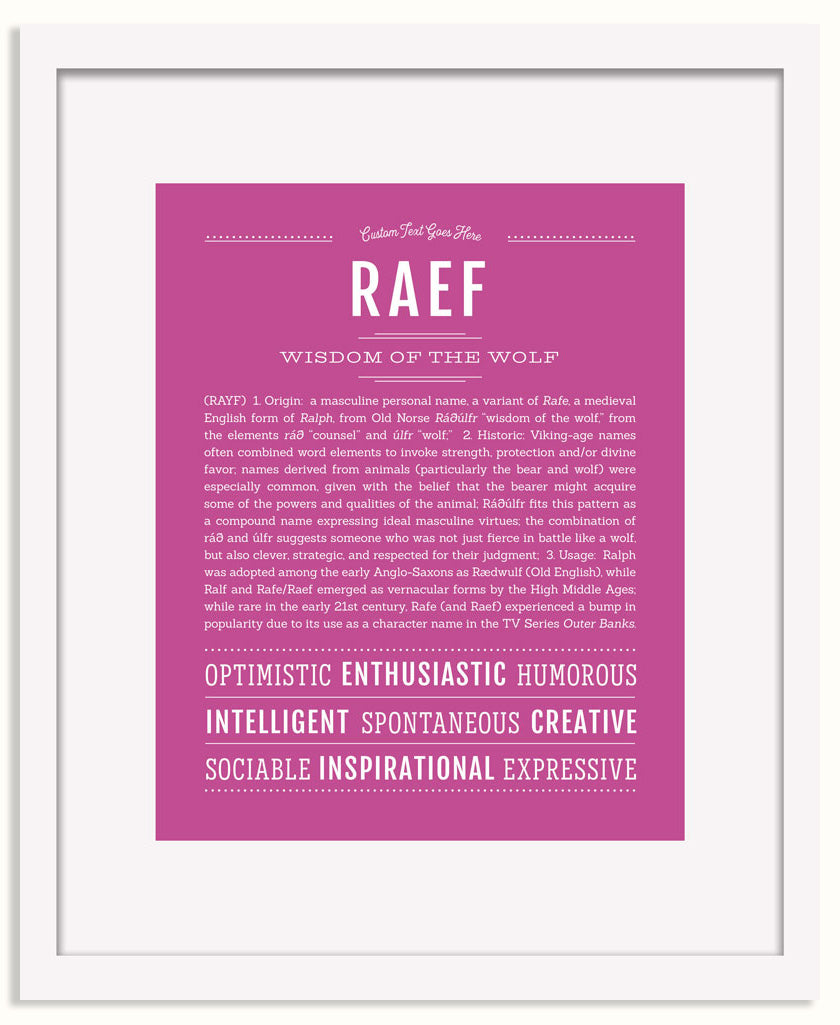 Frame Options | Dark Pink | White Frame, Matted