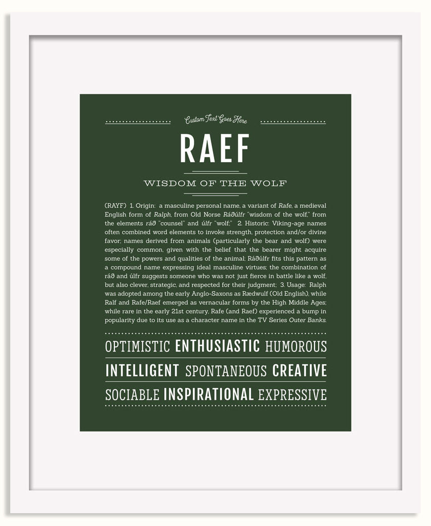 Frame Options | Deep Forest | White Frame, Matted
