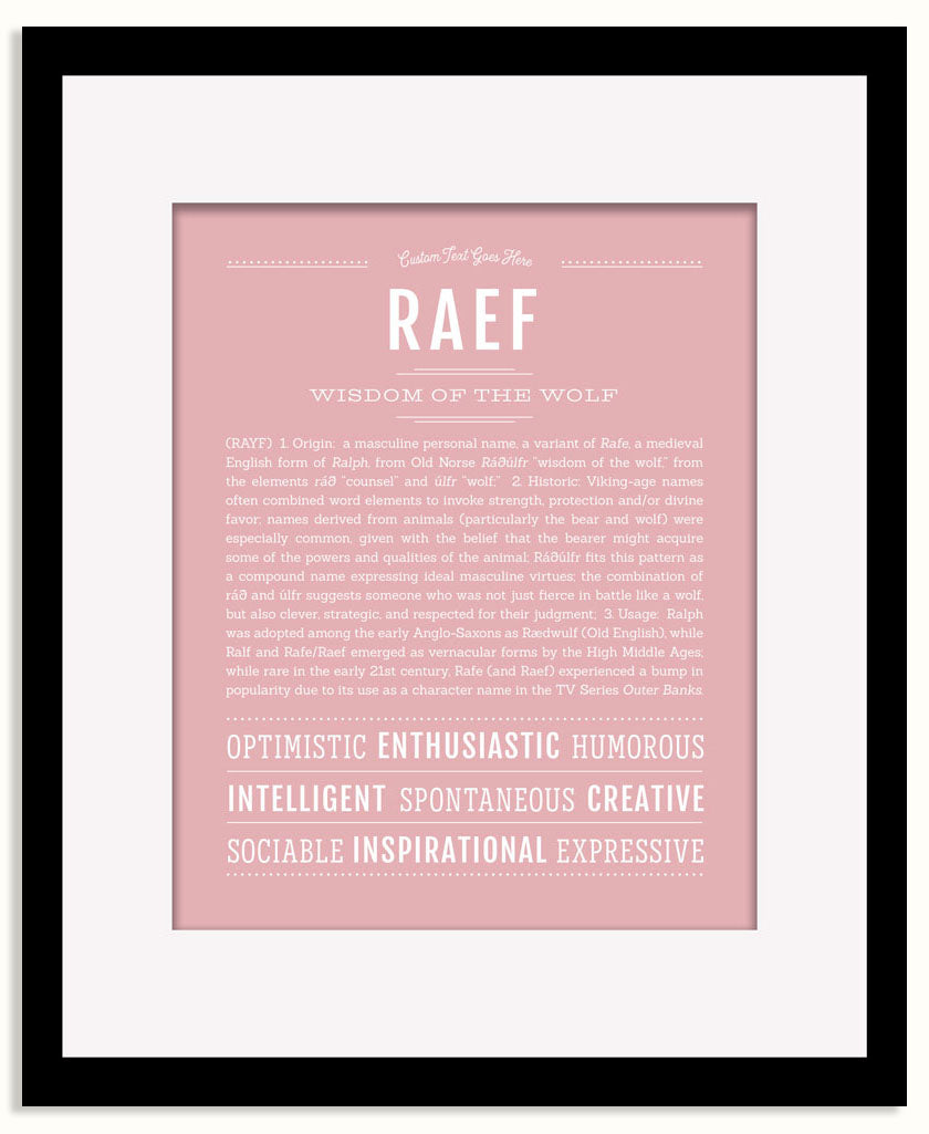 Frame Options | Dusty Rose | Black Frame, Matted