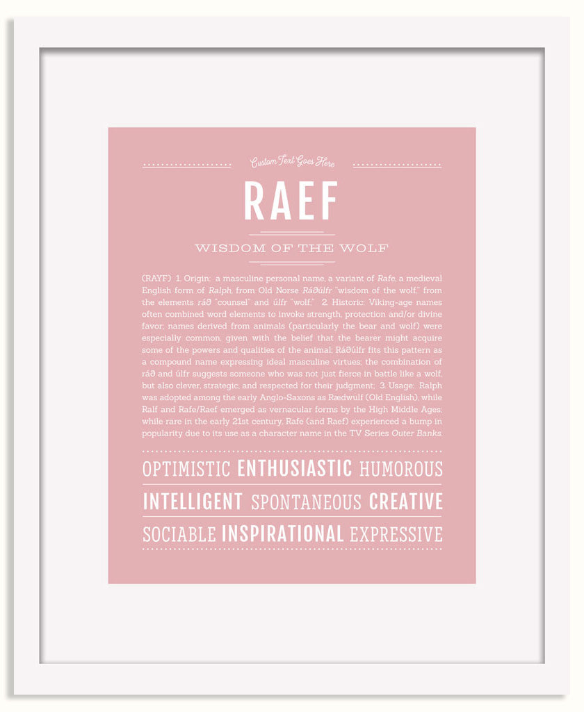 Frame Options | Dusty Rose | White Frame, Matted