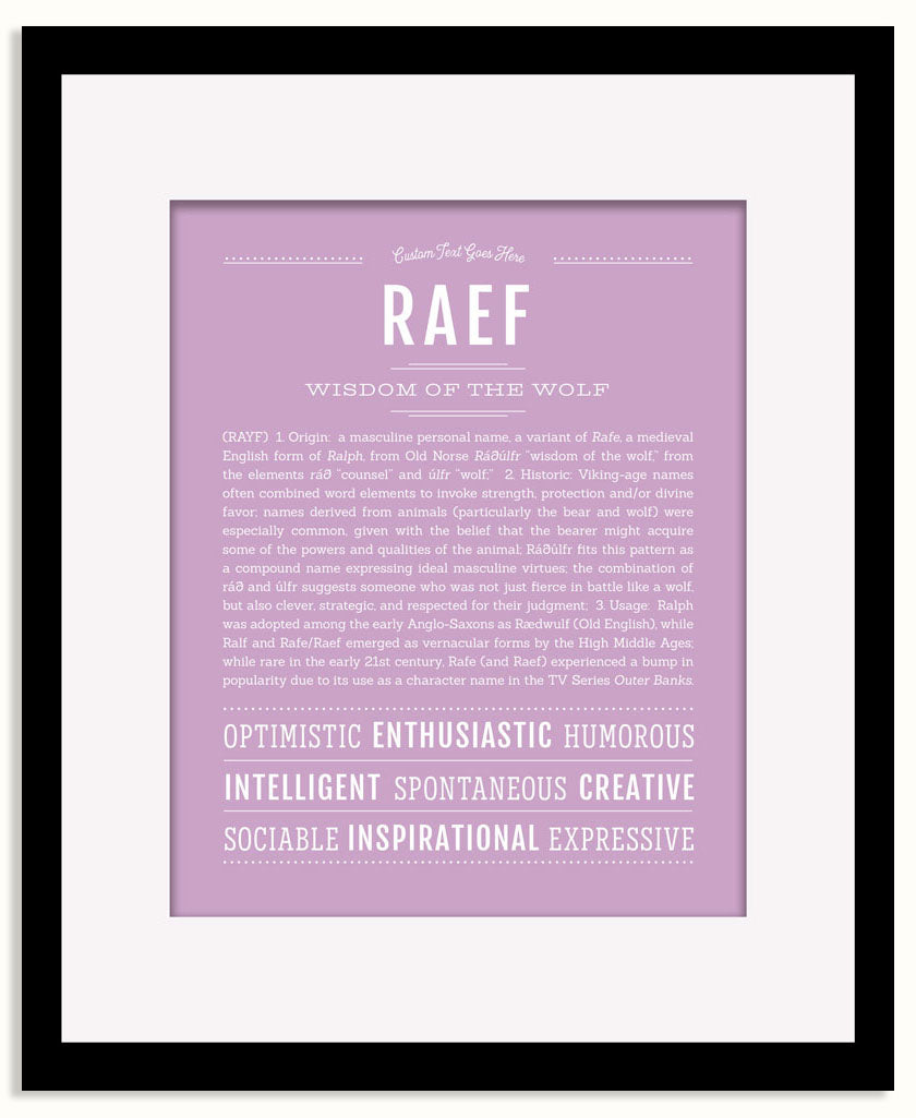 Frame Options | Lilac | Black Frame, Matted