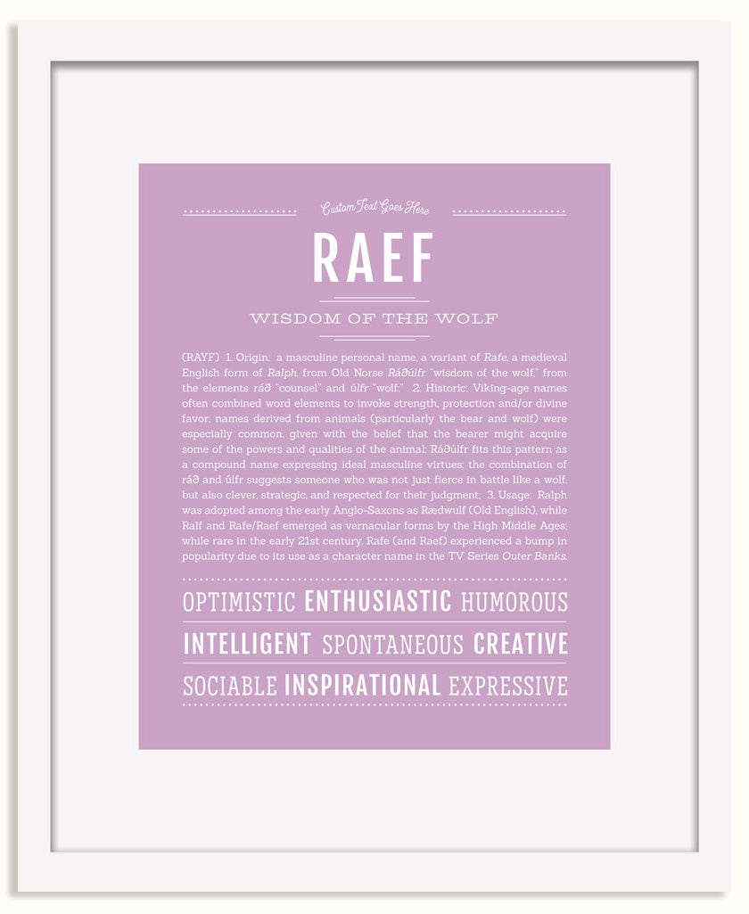 Frame Options | Lilac | White Frame, Matted