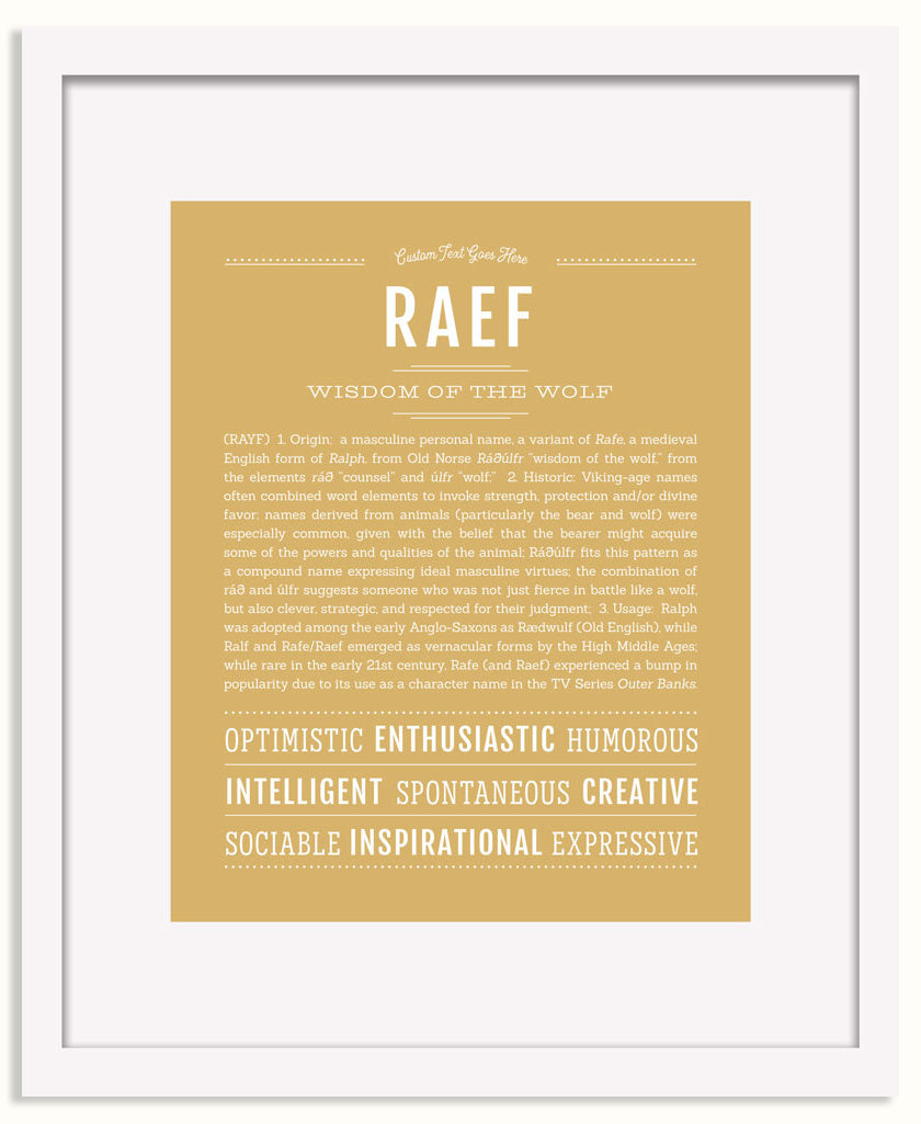 Frame Options | Matte Gold | White Frame, Matted