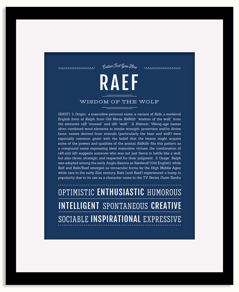 Frame Options | Midnight Blue | Black Frame, Matted