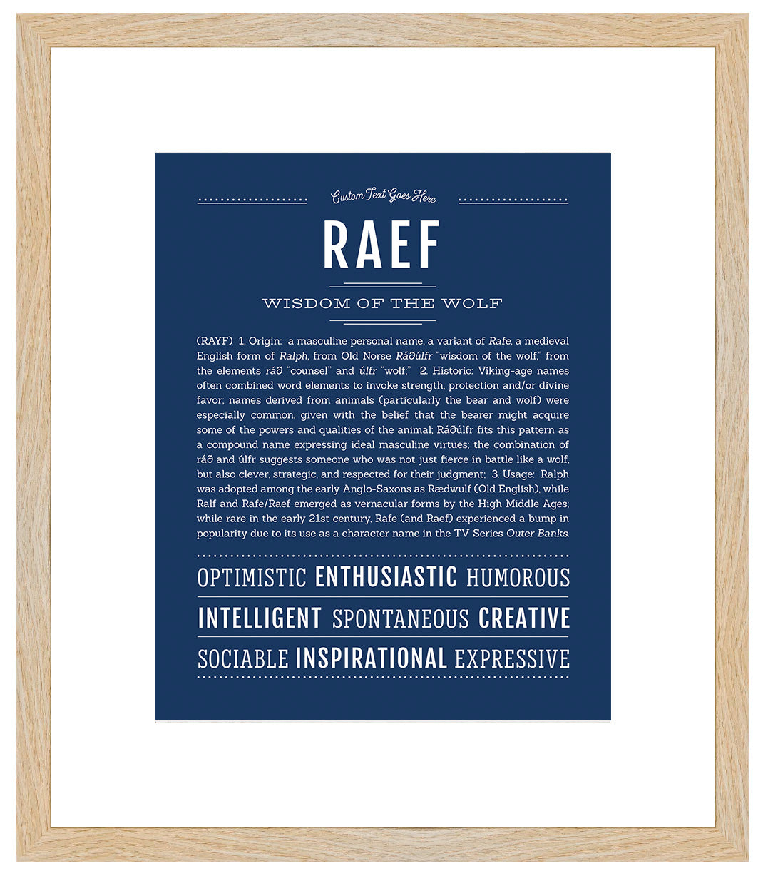 Frame Options | Midnight Blue | Maple Frame, Matted