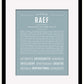 Frame Options | Powder Blue | Black Frame, Matted