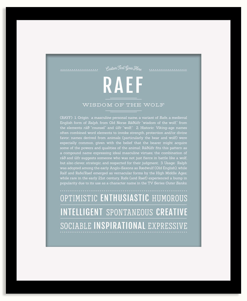 Frame Options | Powder Blue | Black Frame, Matted