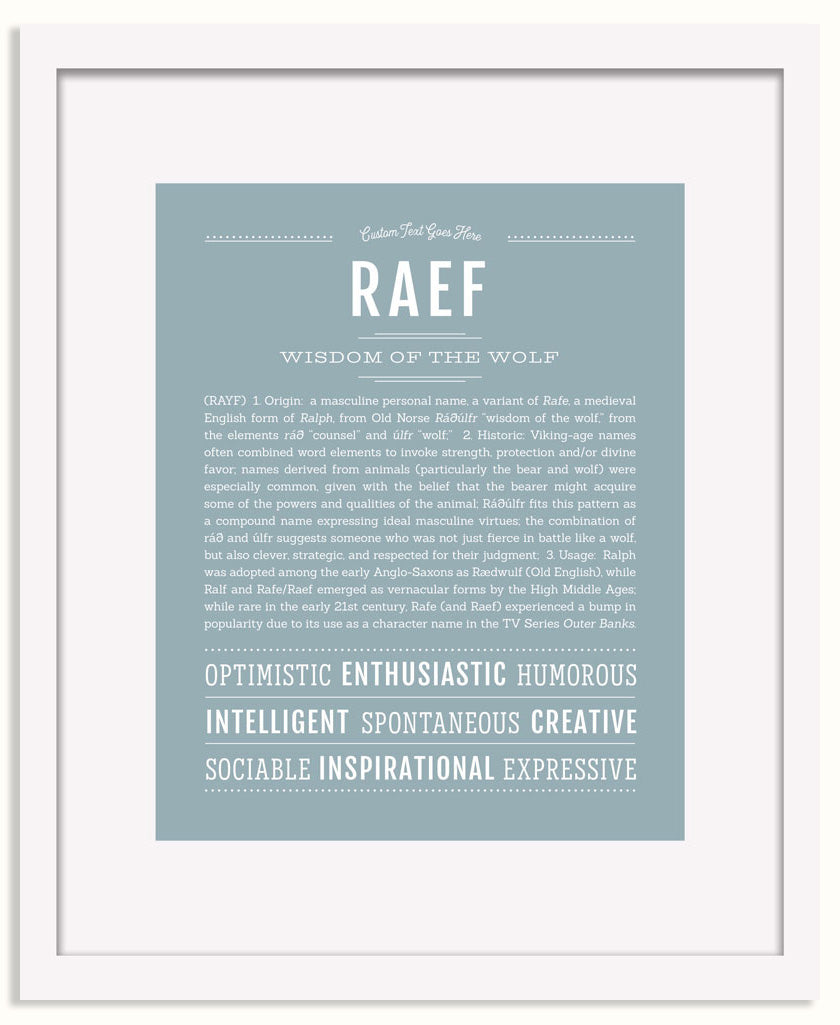 Frame Options | Powder Blue | White Frame, Matted