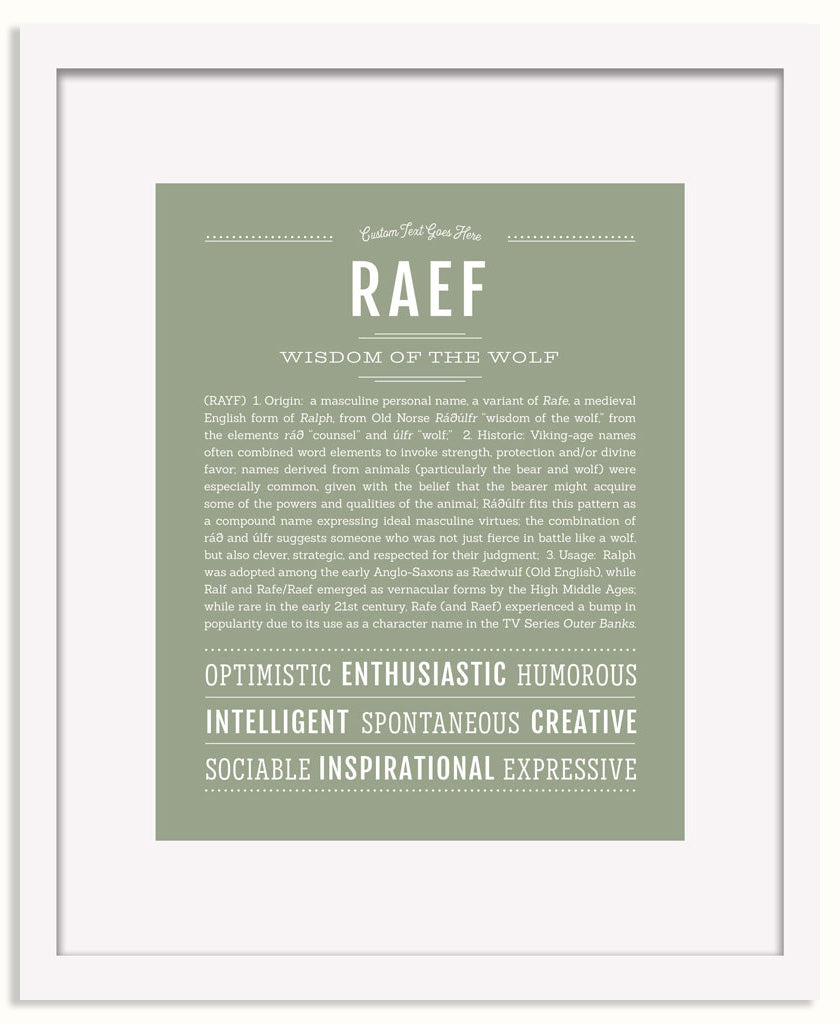 Frame Options | Sage | White Frame, Matted