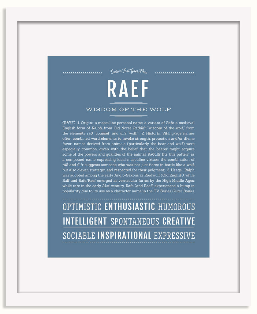 Frame Options | Steele Blue | White Frame, Matted