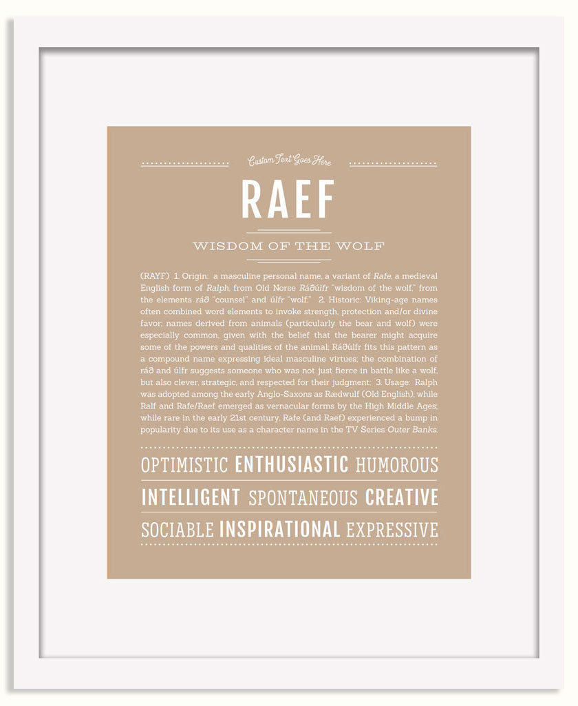 Frame Options | Tan | White Frame, Matted