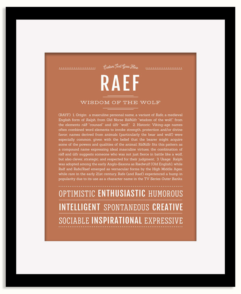 Frame Options | Terra Cotta | Black Frame, Matted