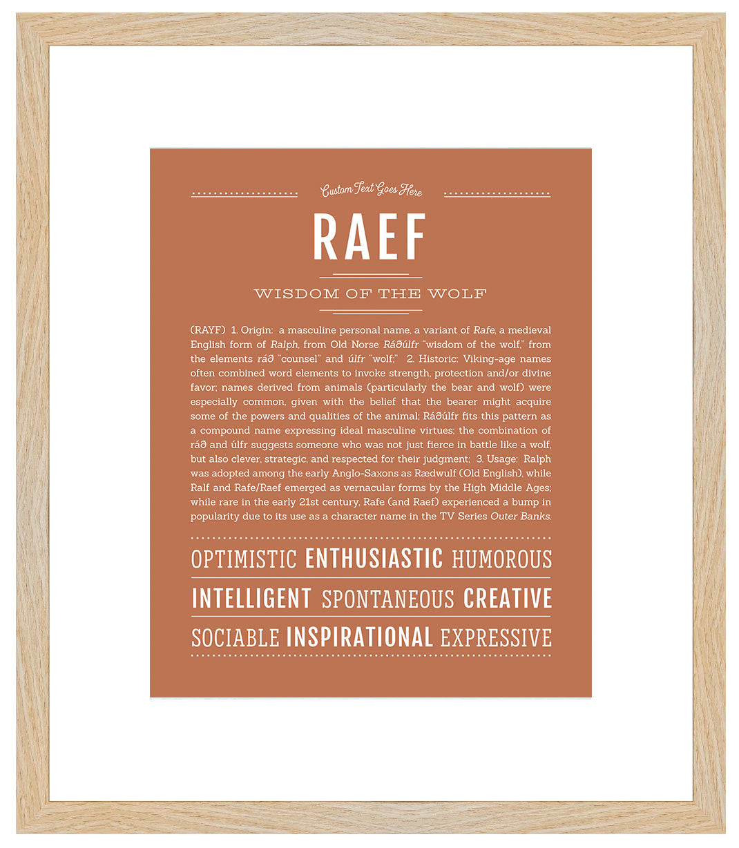 Frame Options | Terra Cotta | Maple Frame, Matted
