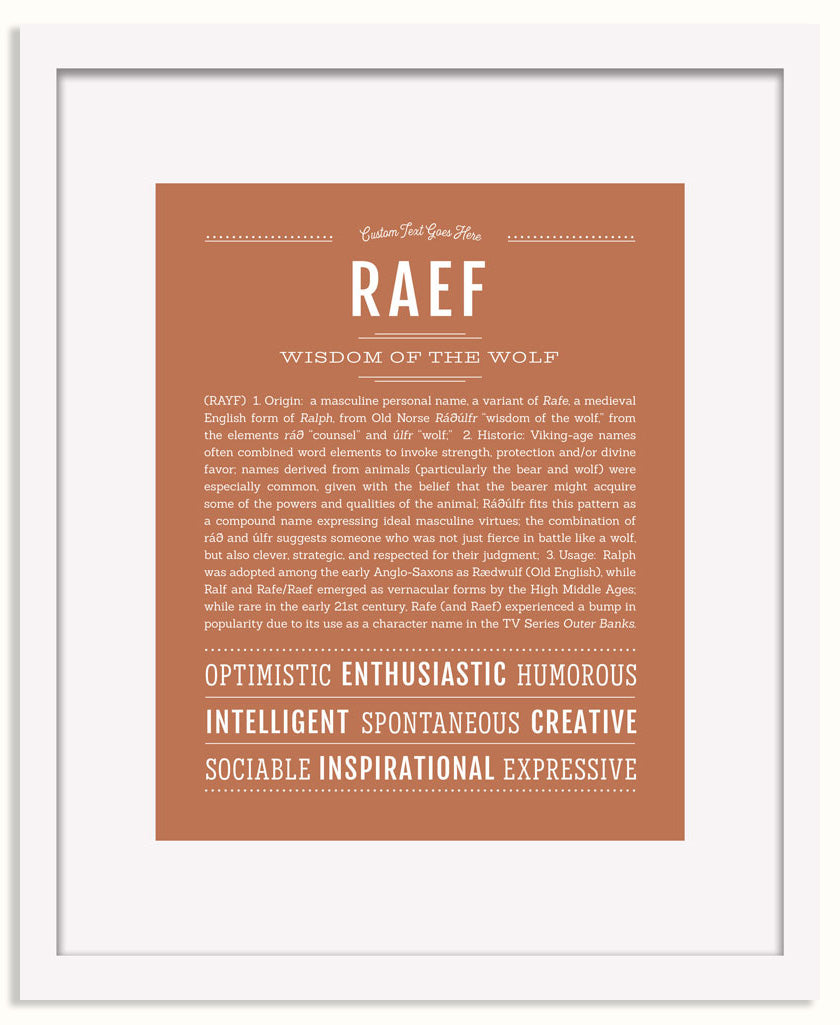 Frame Options | Terra Cotta | White Frame, Matted