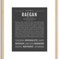 Raegan | Name Art Print