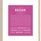 Raegan | Name Art Print