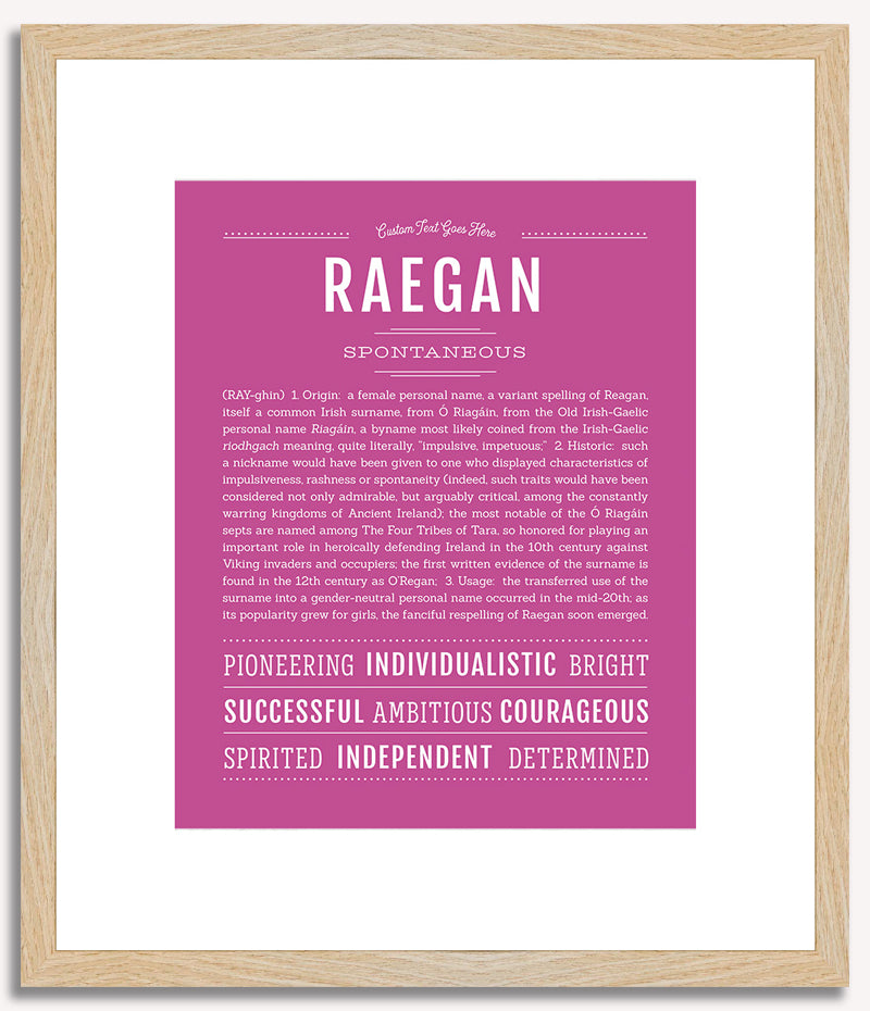 Raegan | Name Art Print