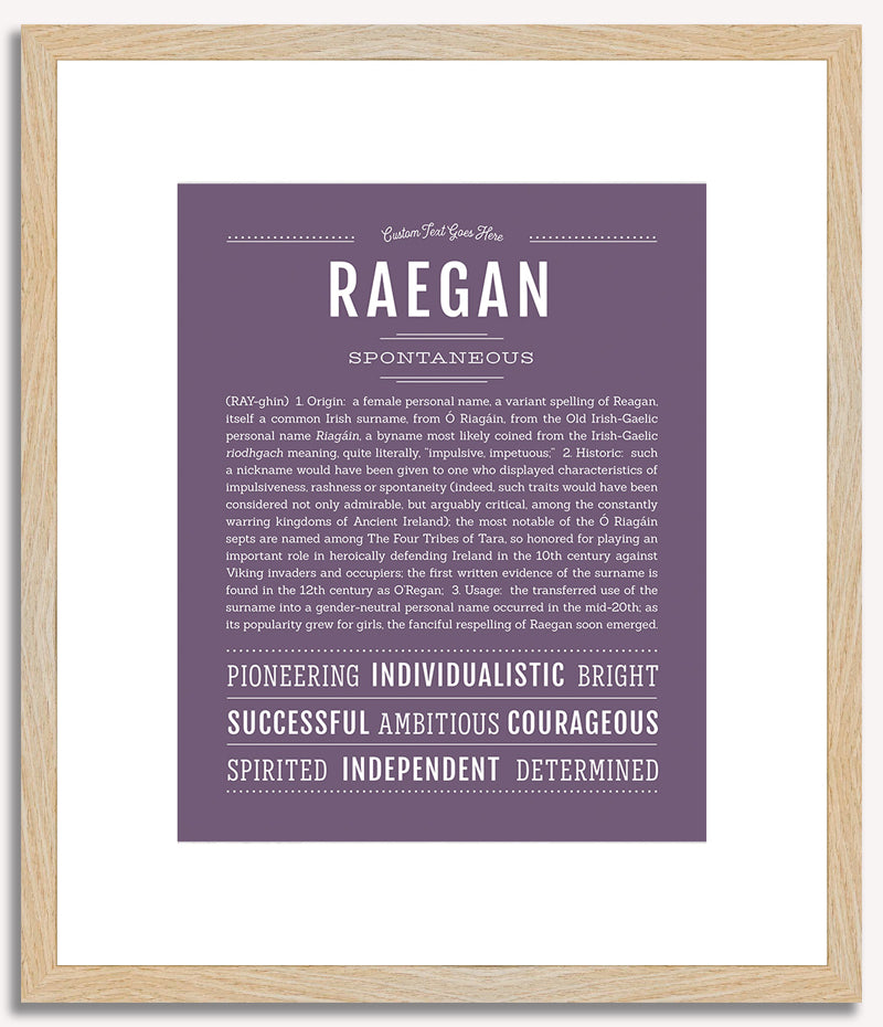 Raegan | Name Art Print