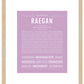 Raegan | Name Art Print