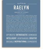 Raelyn | Name Art Print – Name Stories