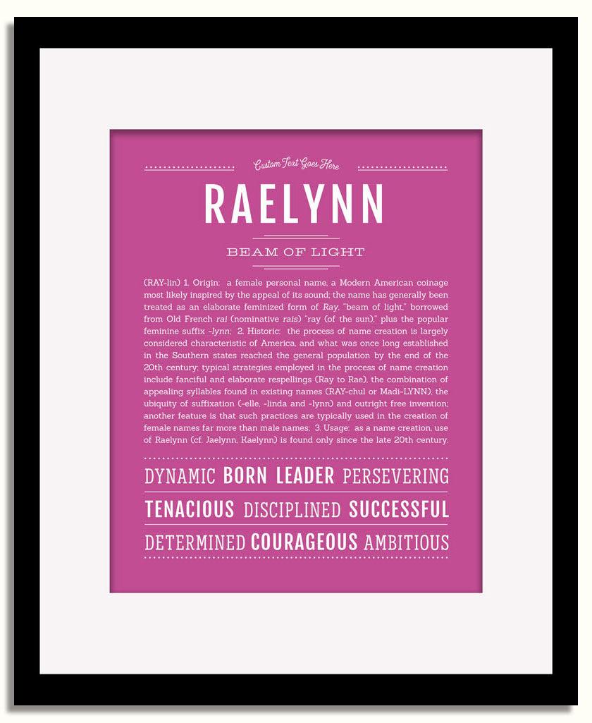 Frame Options | Dark Pink | Black Frame, Matted