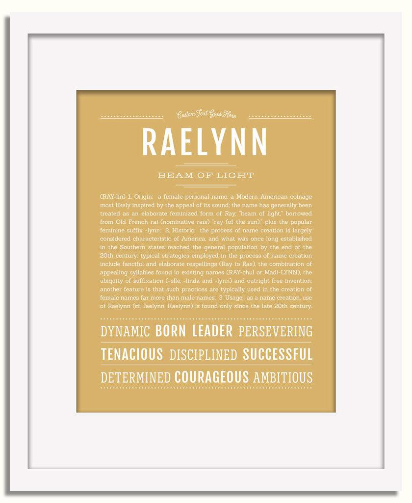 Frame Options | Matte Gold | White Frame, Matted