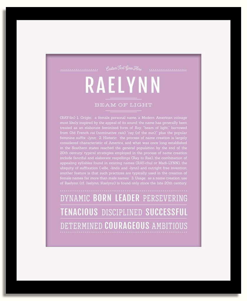 Frame Options | Lilac | Black Frame, Matted