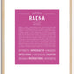 Raena | Name Art Print