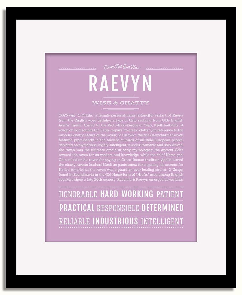 Frame Options | Lilac | Black Frame, Matted