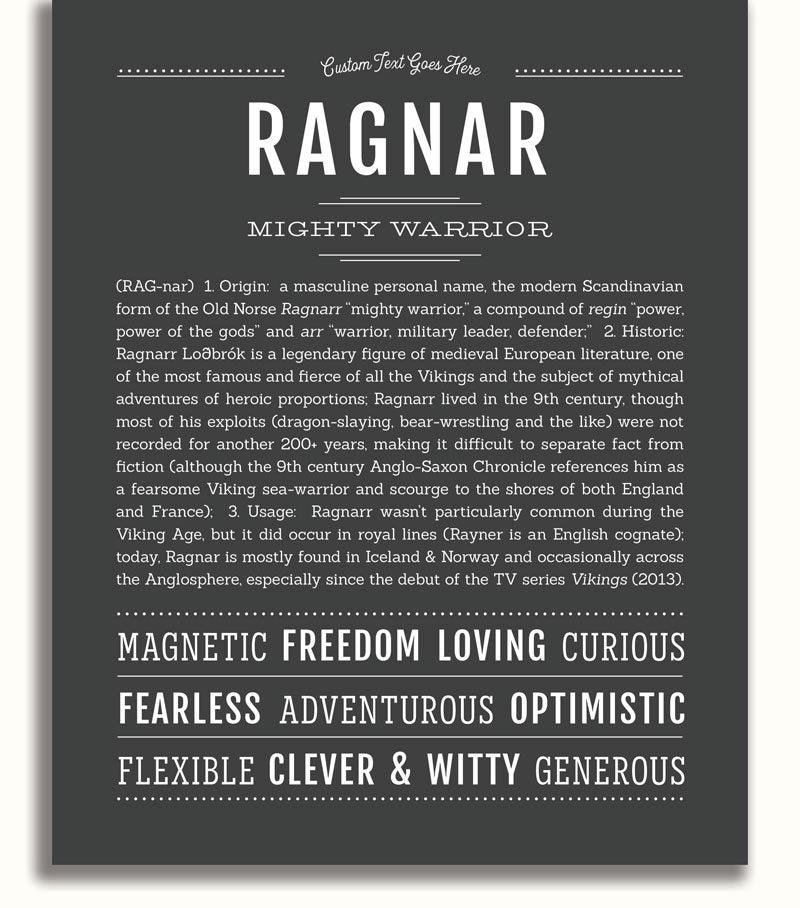Ragnar | Name Art Print – Name Stories