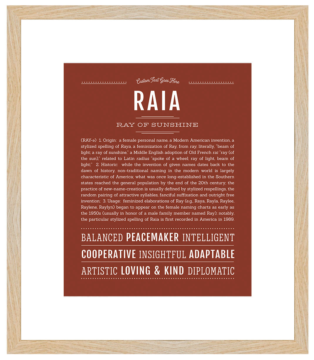 Raia | Name Art Print