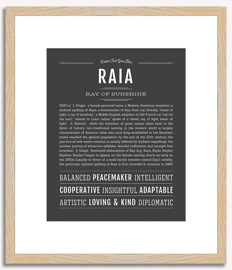 Raia | Name Art Print