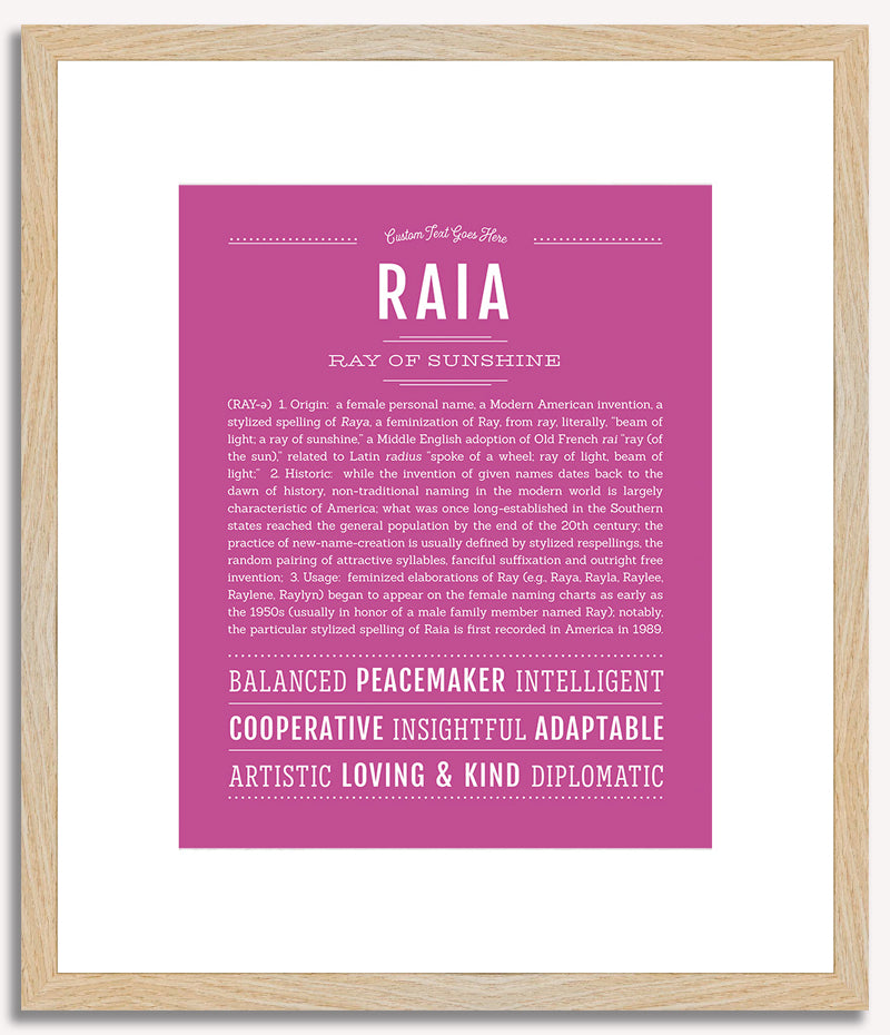 Raia | Name Art Print