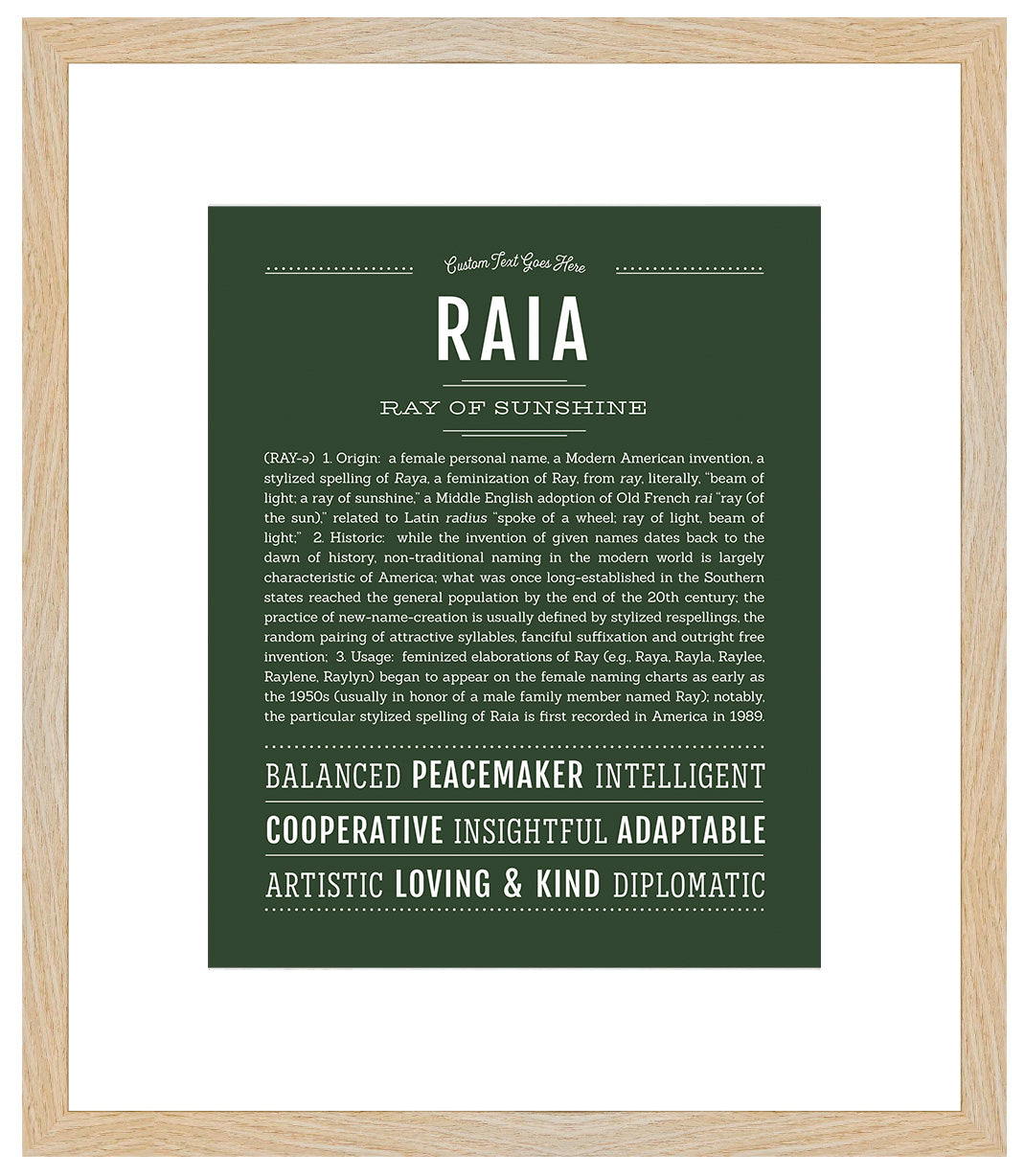 Raia | Name Art Print