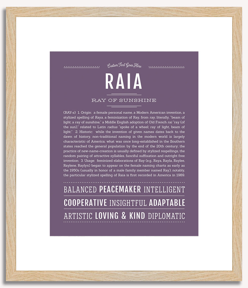 Raia | Name Art Print