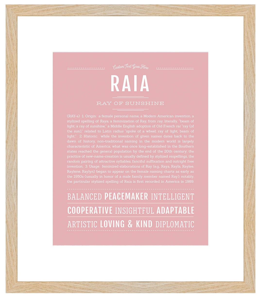 Raia | Name Art Print