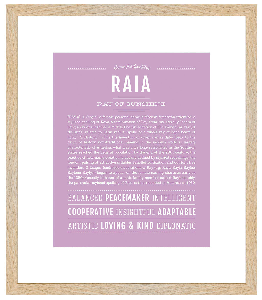 Raia | Name Art Print