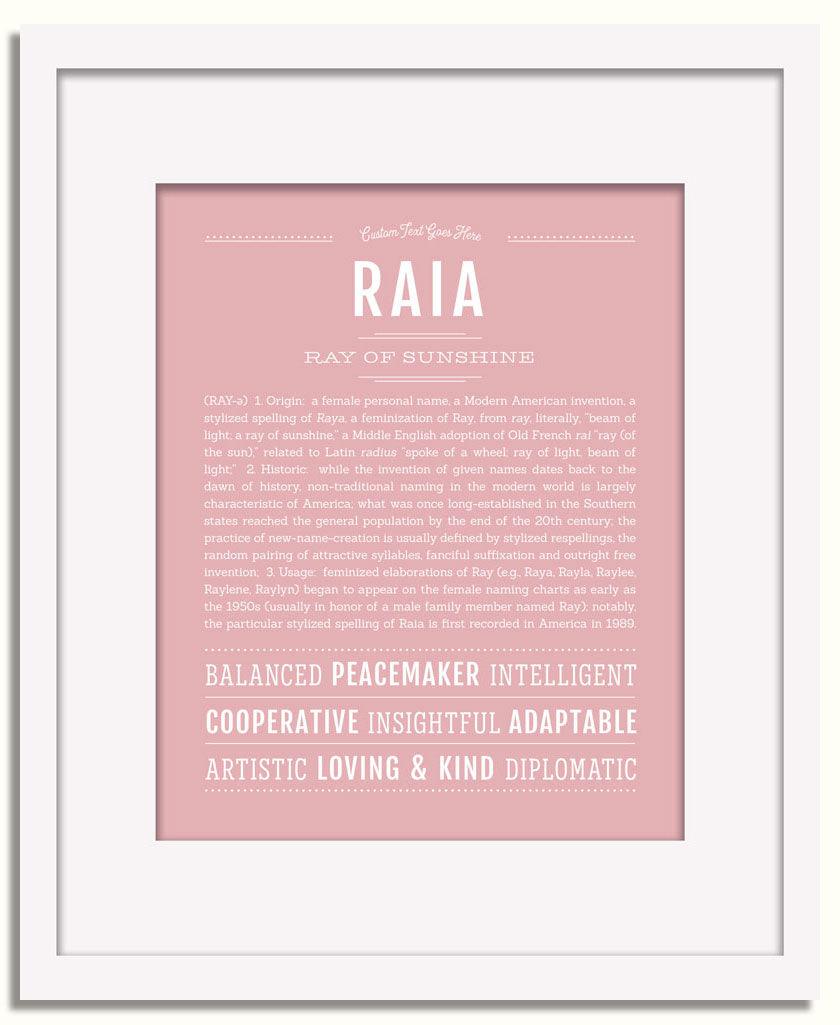 Frame Options | Dusty Rose | White Frame, Matted