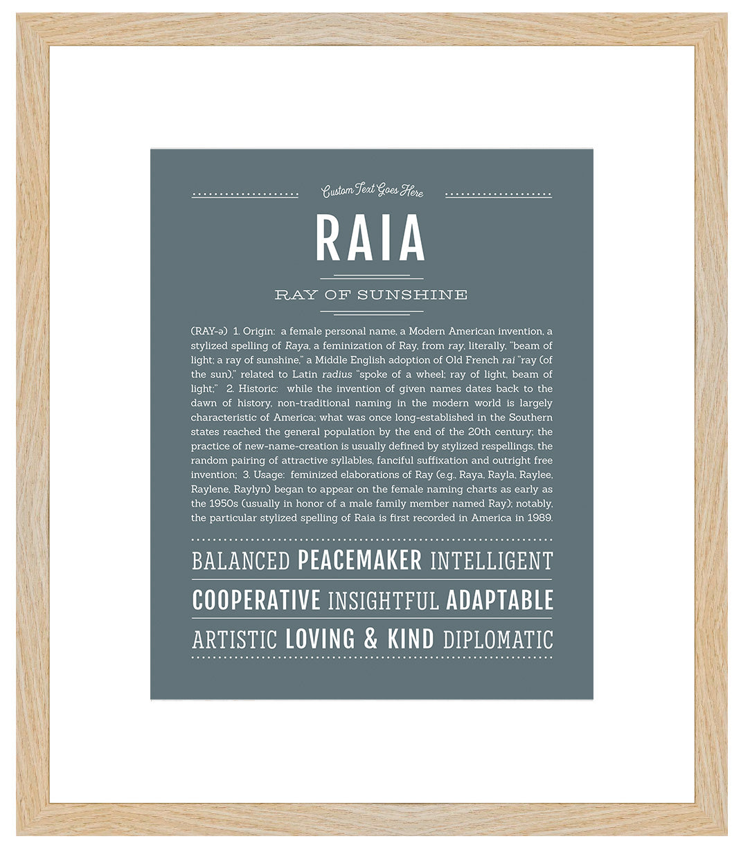 Raia | Name Art Print