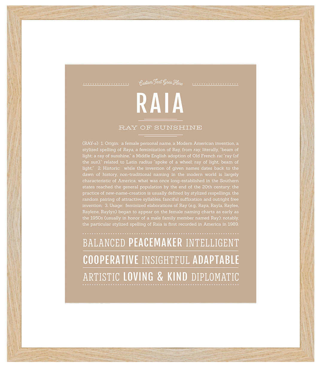 Raia | Name Art Print