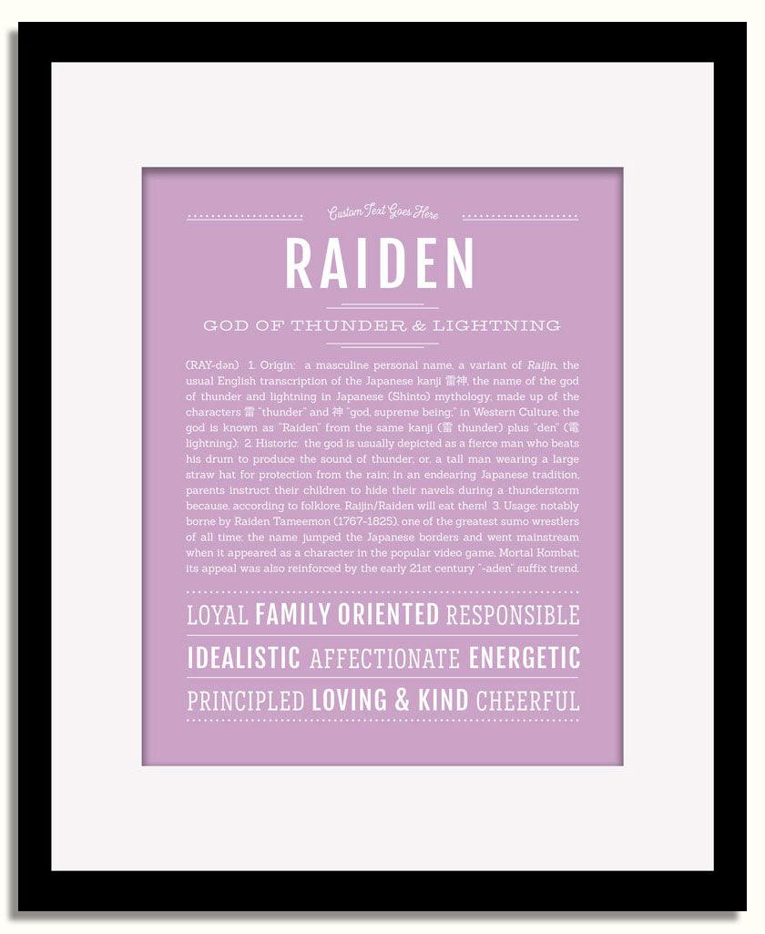 Frame Options | Lilac | Black Frame, Matted